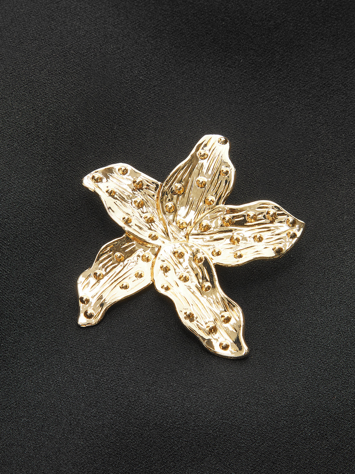 Metal-Button High-Neck Short Dress-Chicvia