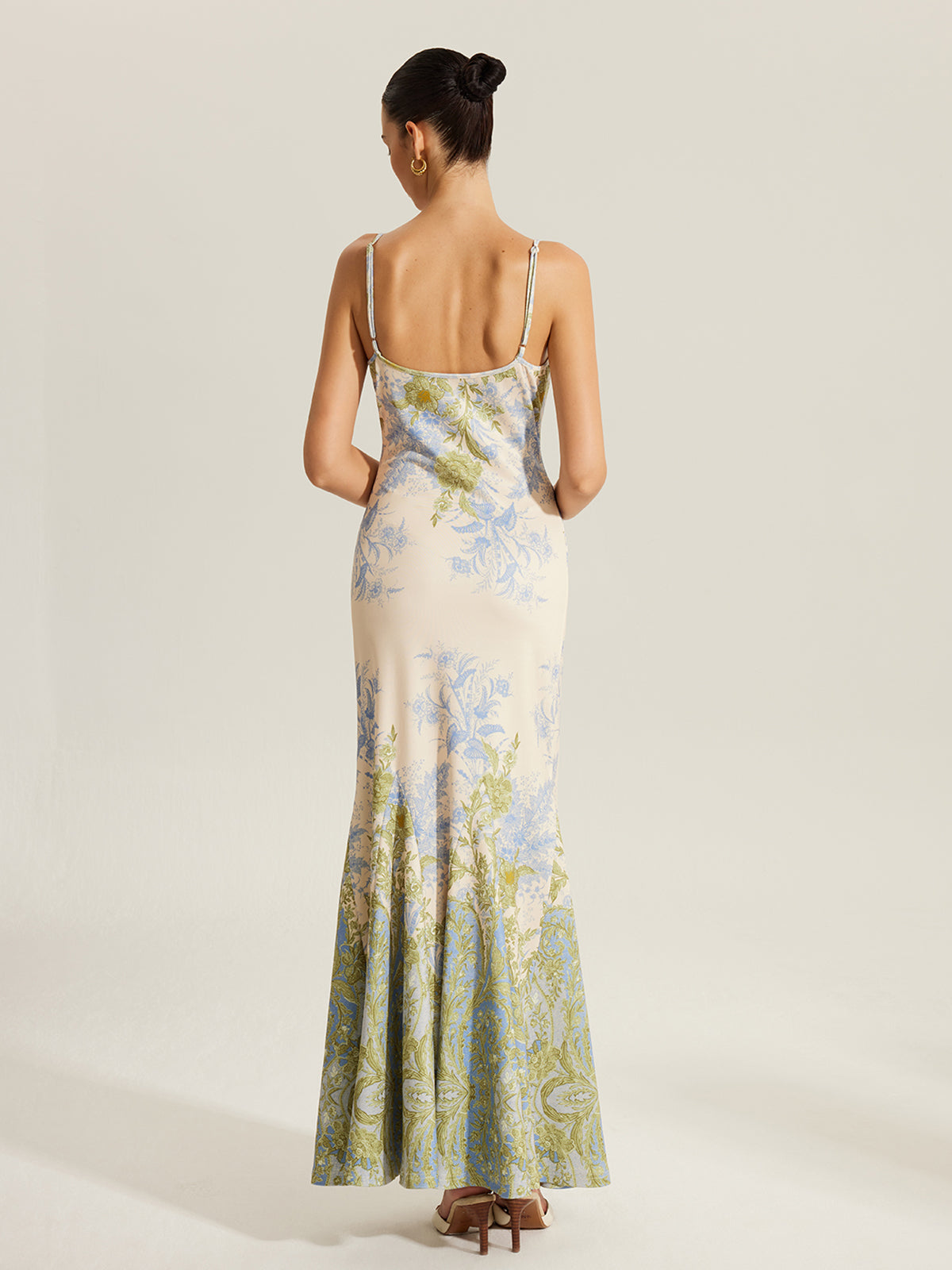 Floral Print Cami Dress-Chicvia