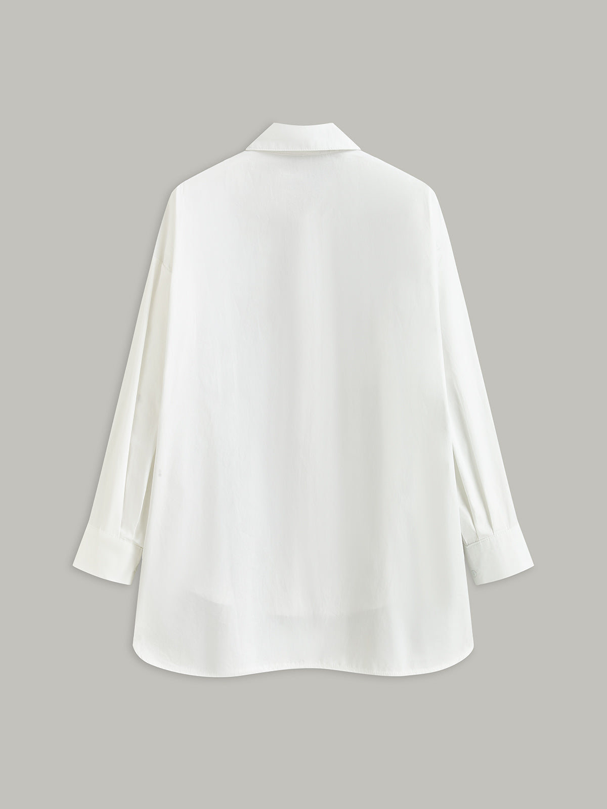 Long-Sleeved Shirt with Gold Buttons-Chicvia