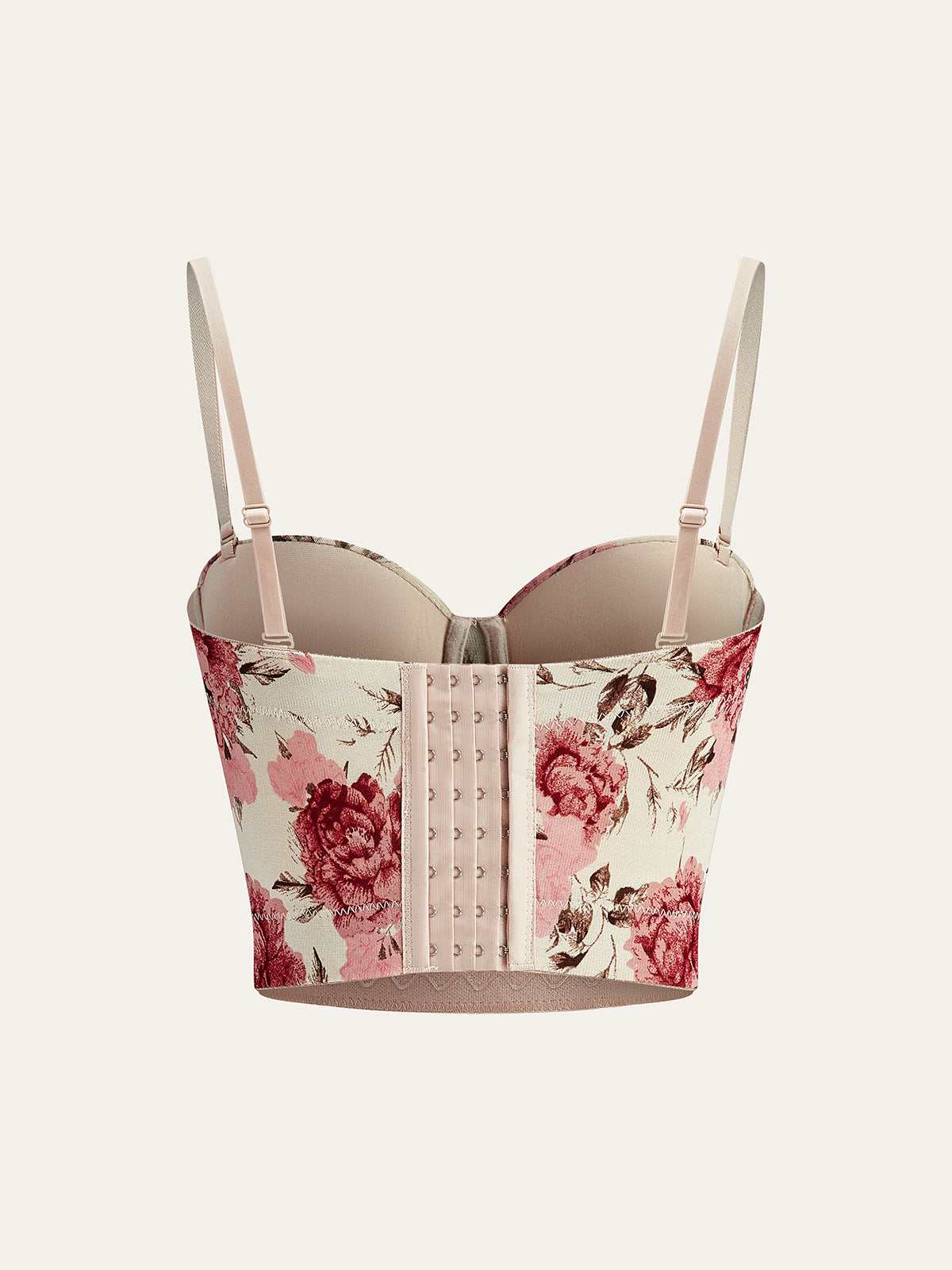 Floral Print Corset Top-Chicvia