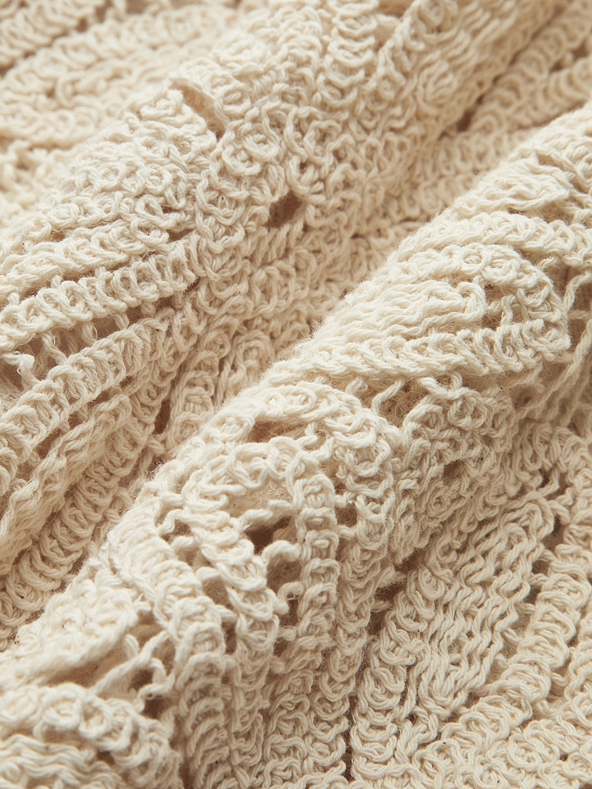 Cotton Crochet Lace Semi-Sheer Skirt-Chicvia