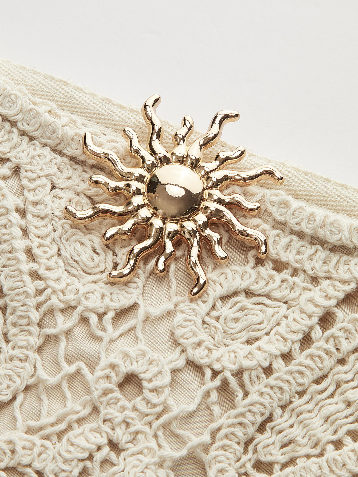 Cotton Crochet Lace Semi-Sheer Skirt-Chicvia