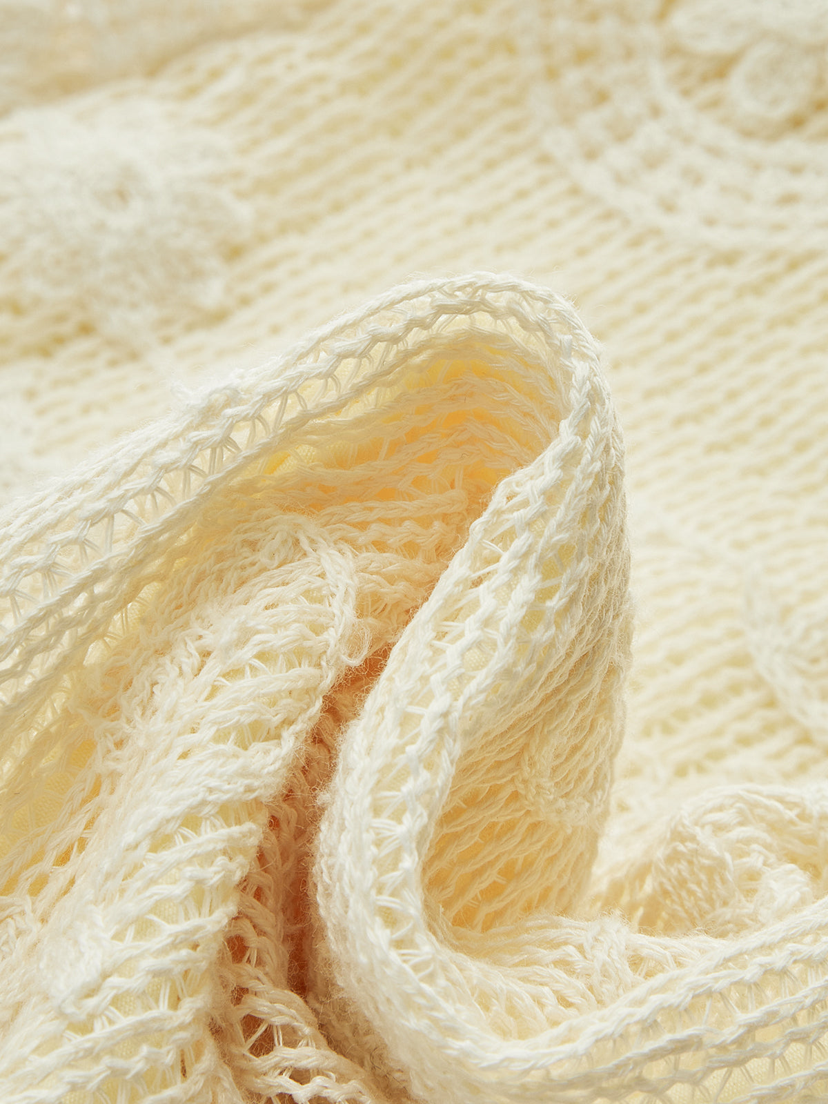 Crochet Belted Midi Dress-Chicvia