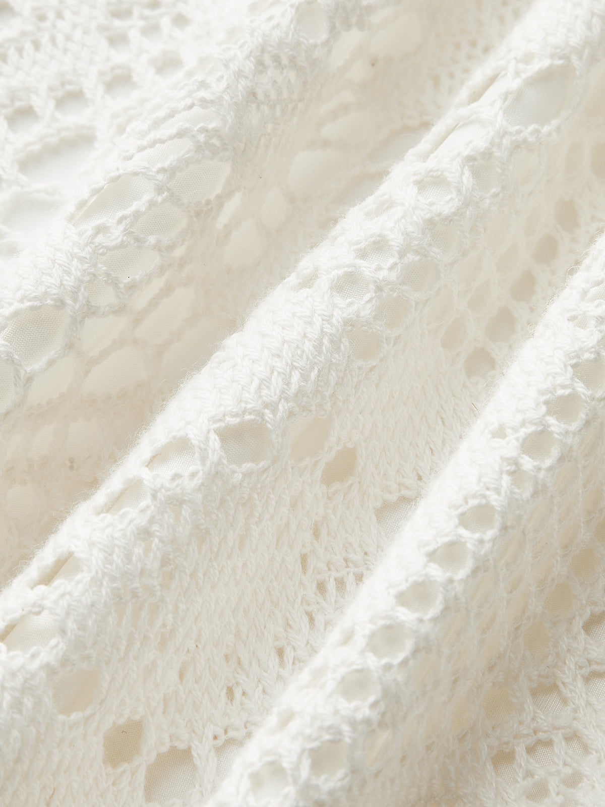 Crochet Tie-Back Semi-Sheer Skirt Set-Chicvia