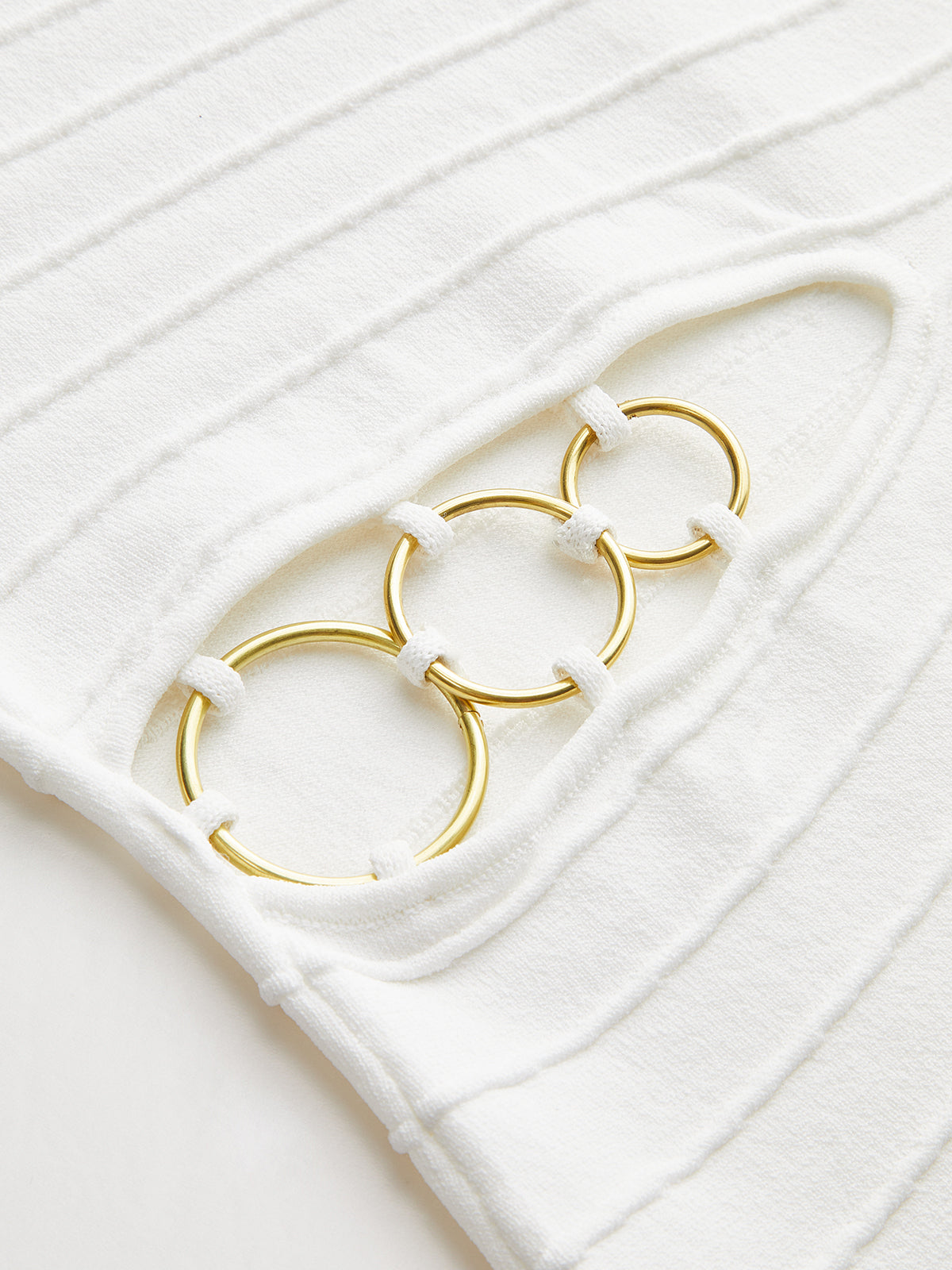 Cut-Out Chain Detail Knit Dress-Chicvia