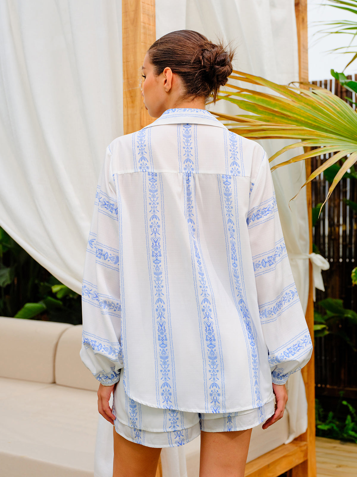 Floral Printed Shorts Set-Chicvia