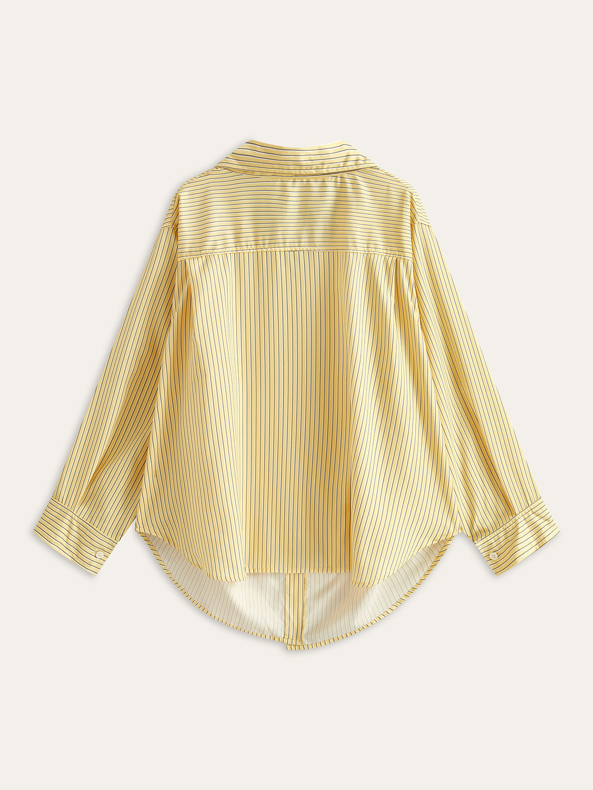 Pocketed Striped Shirt-Chicvia