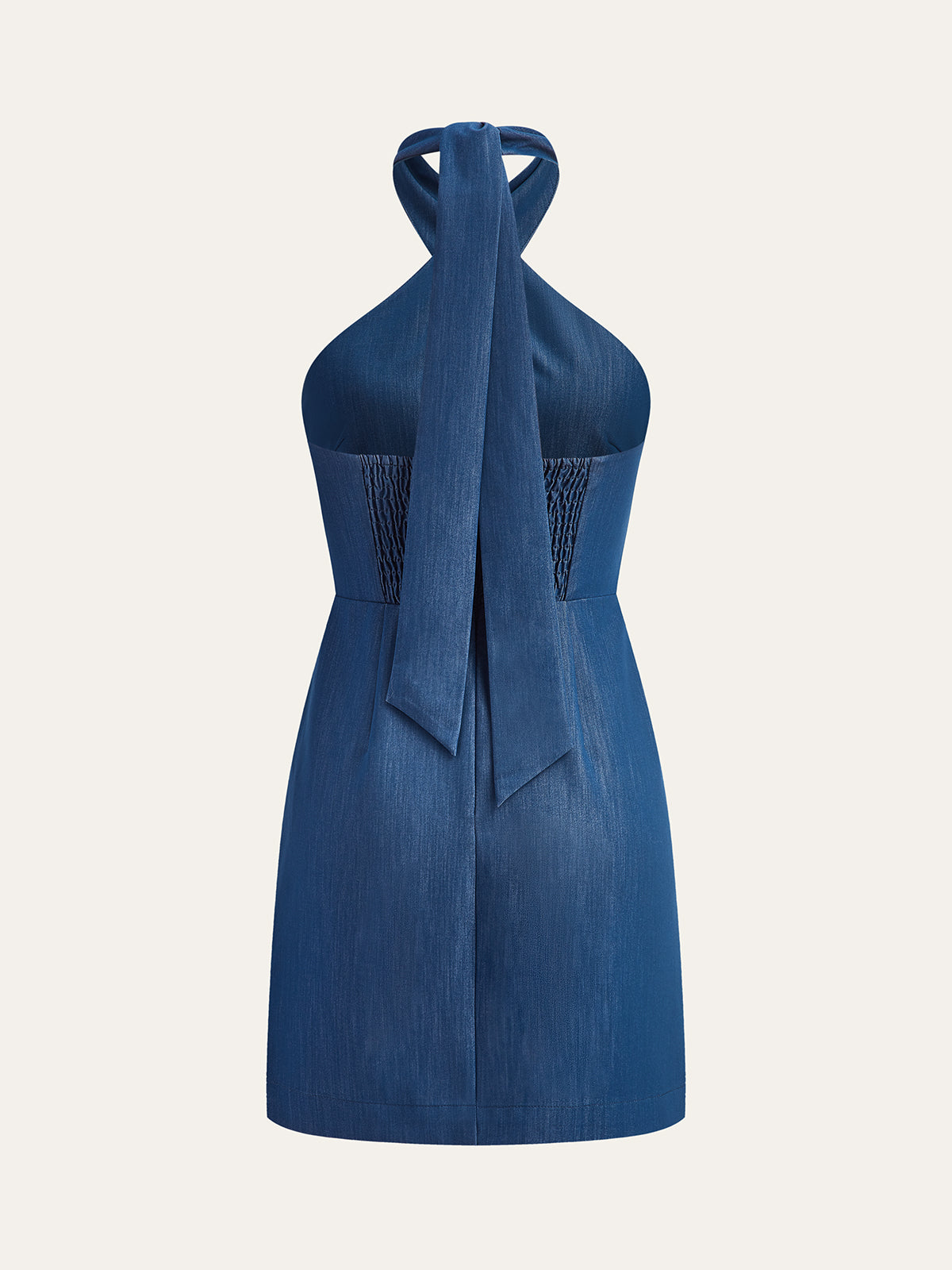 Halter Neck Mini Dress-Chicvia