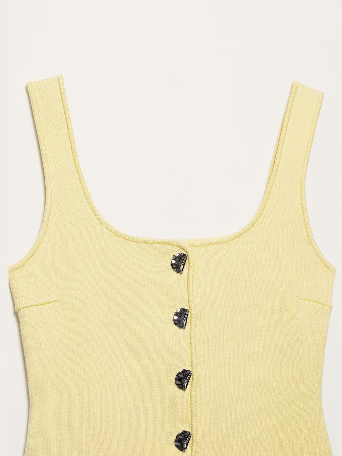 Curved Hem Ribbed Knit Vest-Chicvia