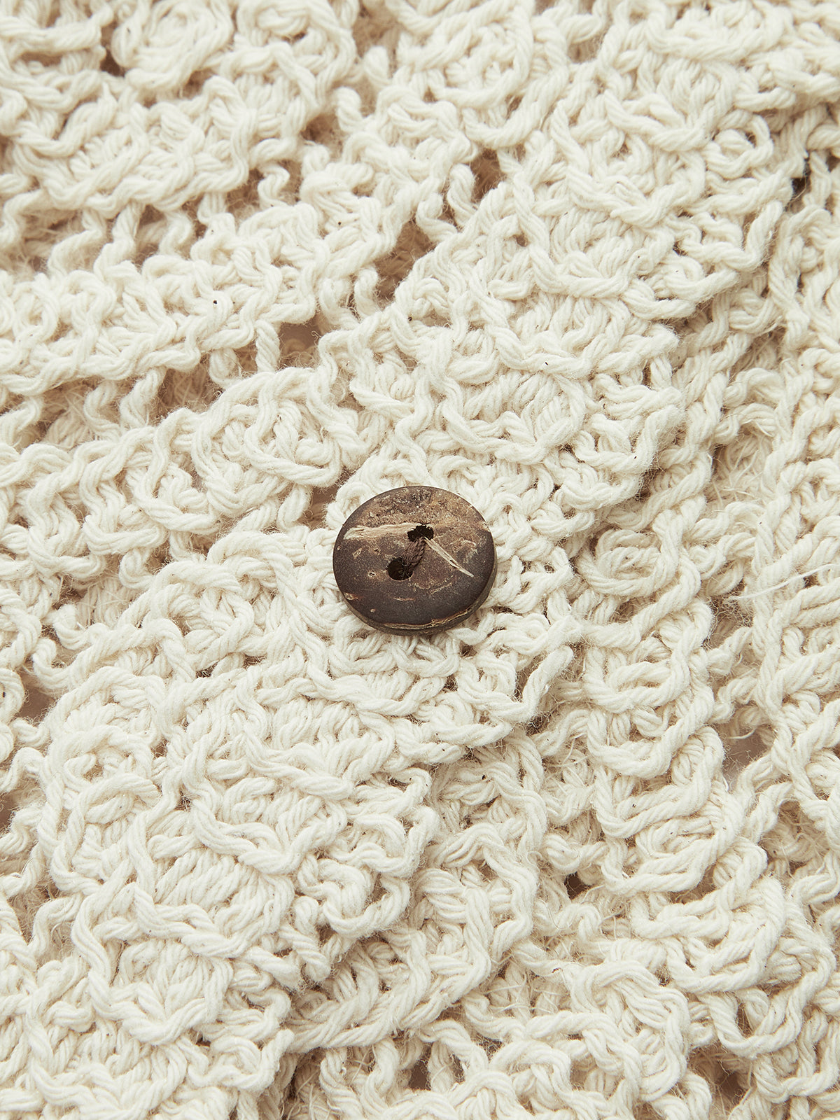 Crochet Button-Up Vest-Chicvia