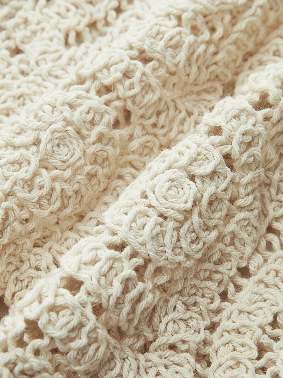 Crochet Button-Up Vest-Chicvia