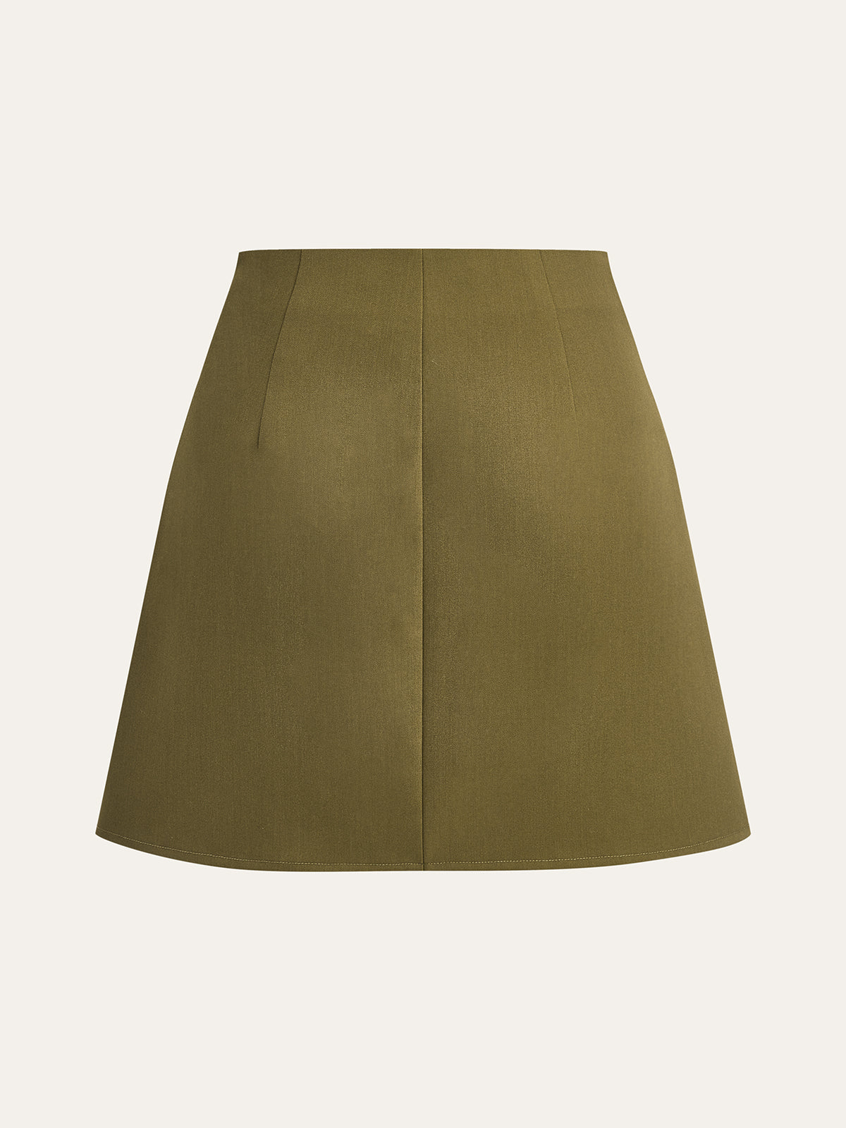 Pocketed Wrap Pleated Skirt-Chicvia