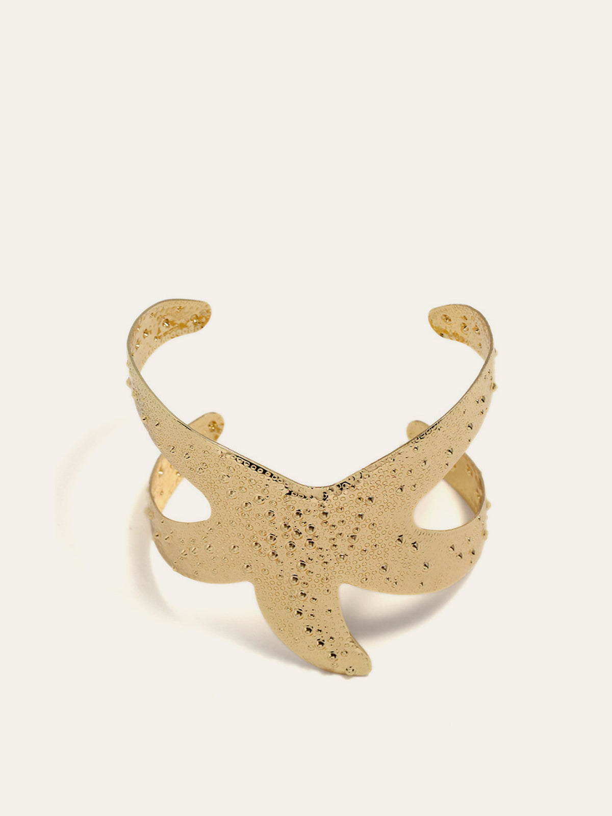 Golden Starfish Cuff Bracelet-Chicvia