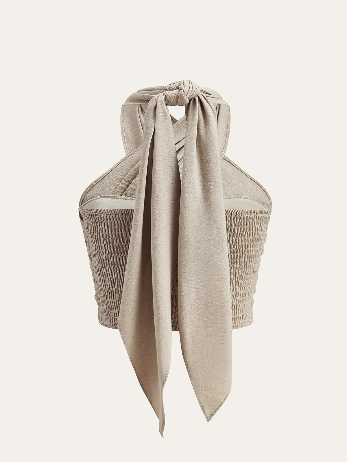 Cotton & Line Crisscross Halter Tank Top-Chicvia