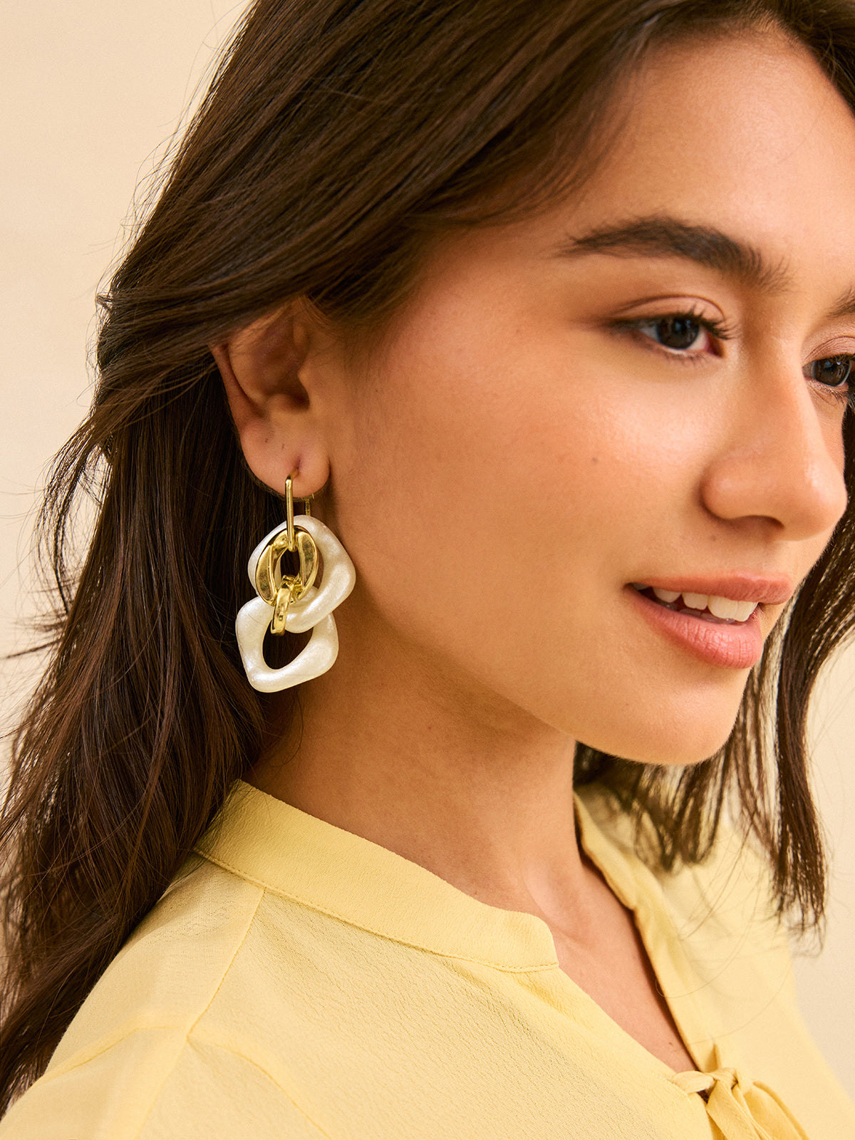 Chunky Chain Drop Earrings-Chicvia
