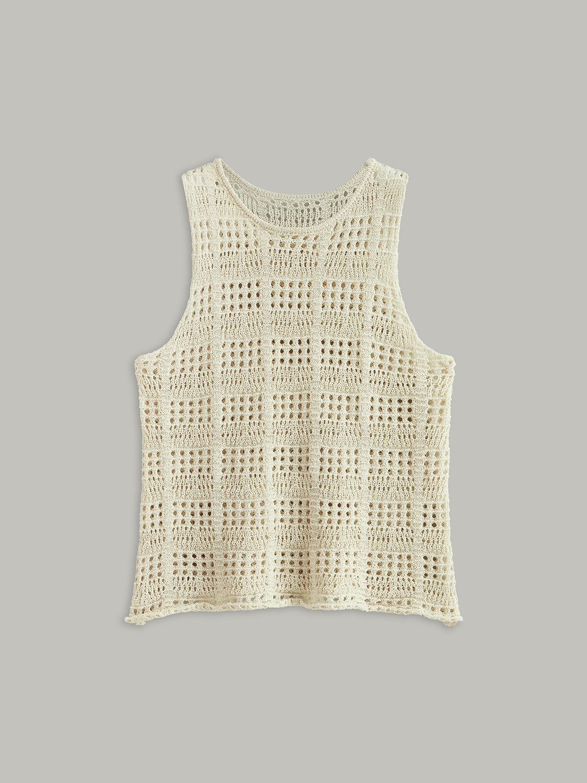 Crochet Knit Tank Top-Chicvia