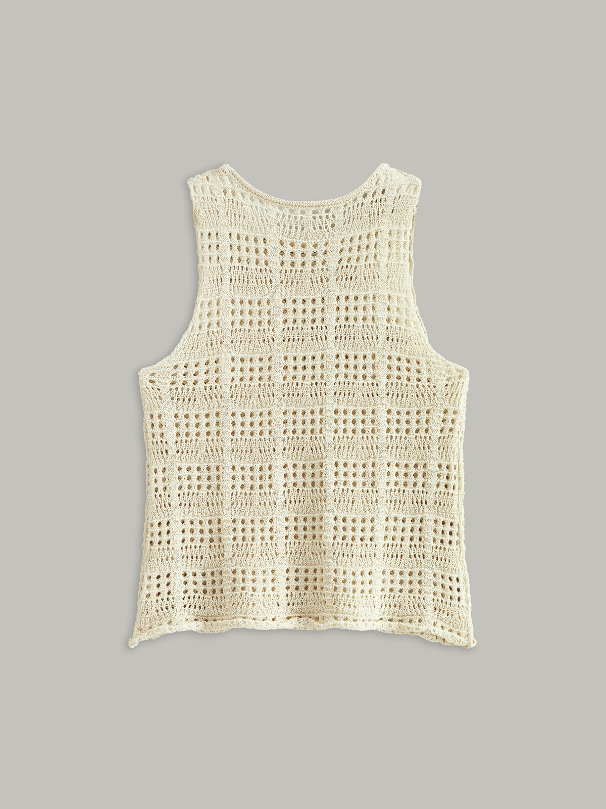 Crochet Knit Tank Top-Chicvia