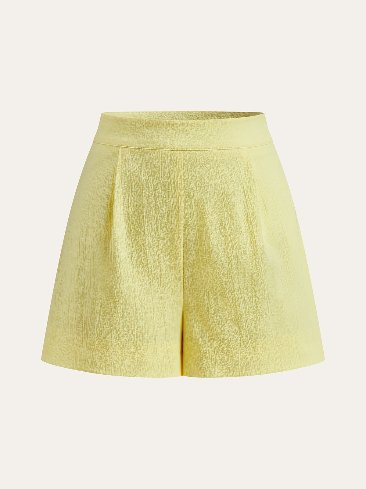 Halter Neck Asymmetric Hem Shorts Set-Chicvia