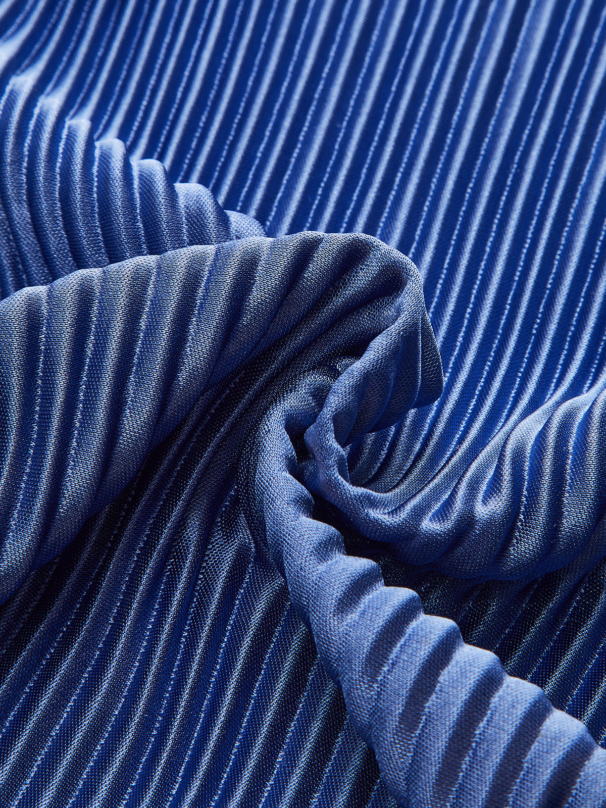 Pleated Twist-Front Midi Dress-Chicvia