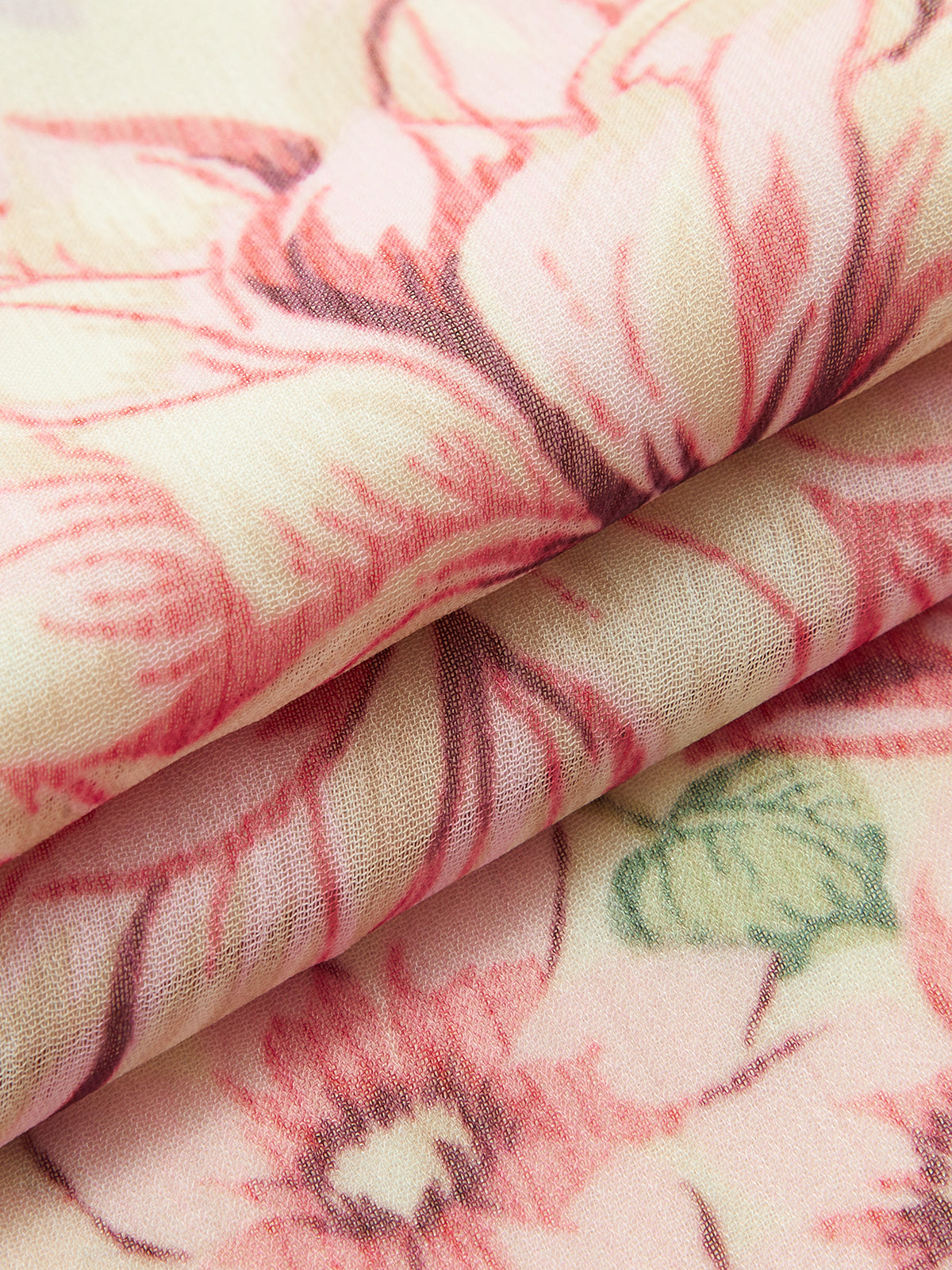 Floral Print Bow Neck Belted Maxi Dress-Chicvia