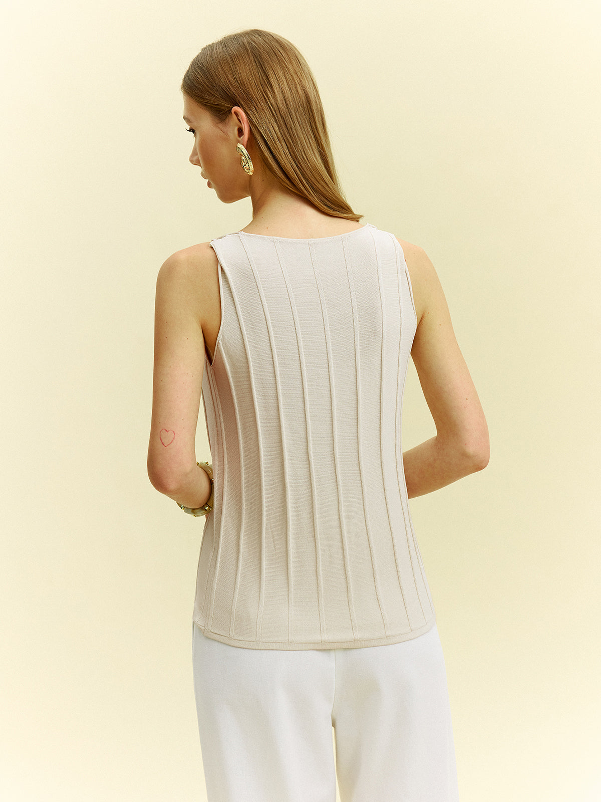 Knotted Strap Tank Top-Chicvia