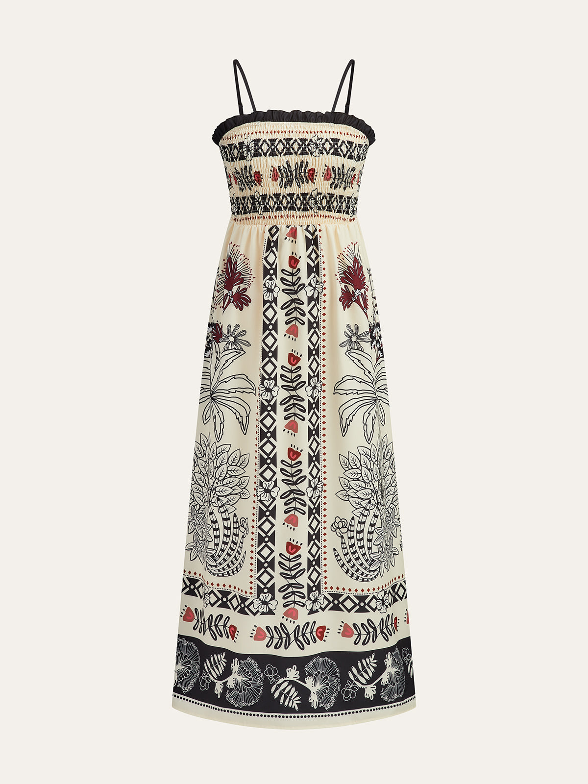Ethnic-Style Printed  Maxi Dress-Chicvia
