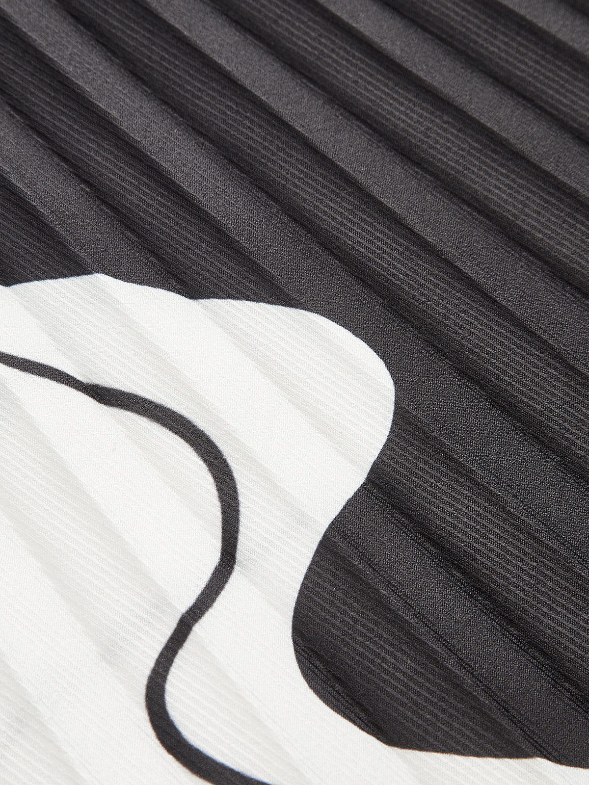 Pleated Abstract Print Skirt-Chicvia