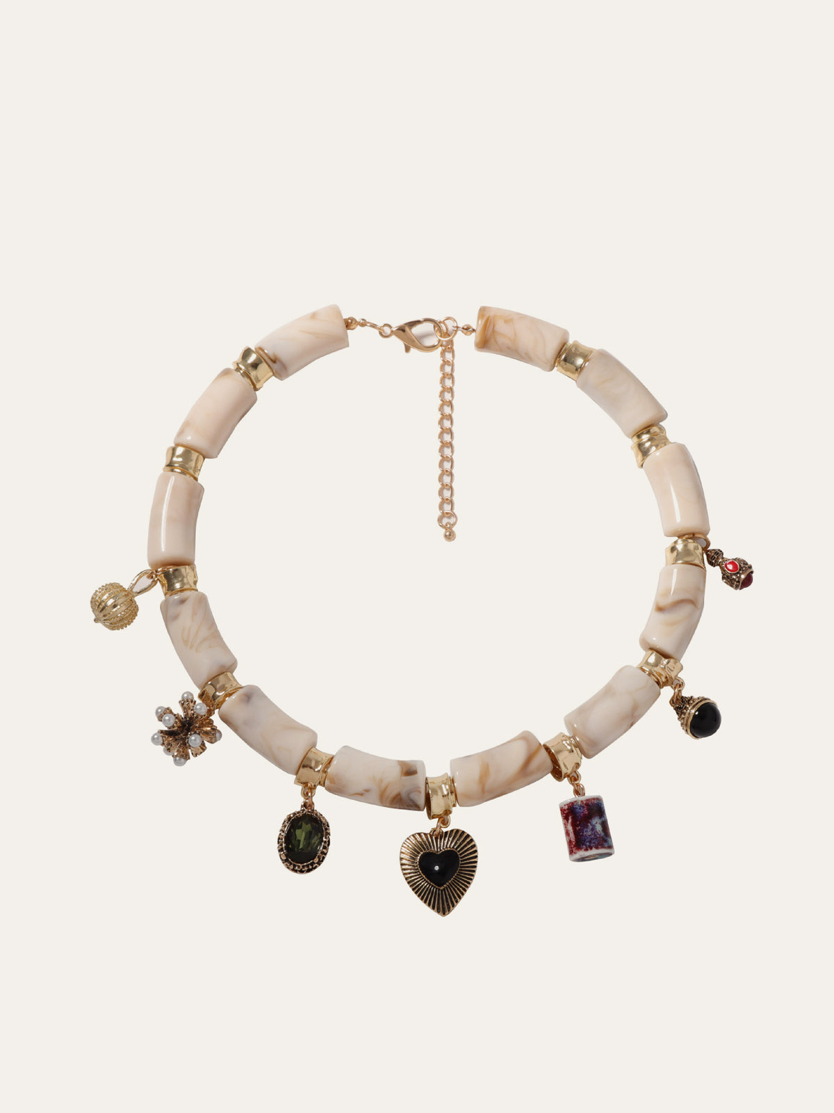 Charm Pendant Beaded Necklace-Chicvia