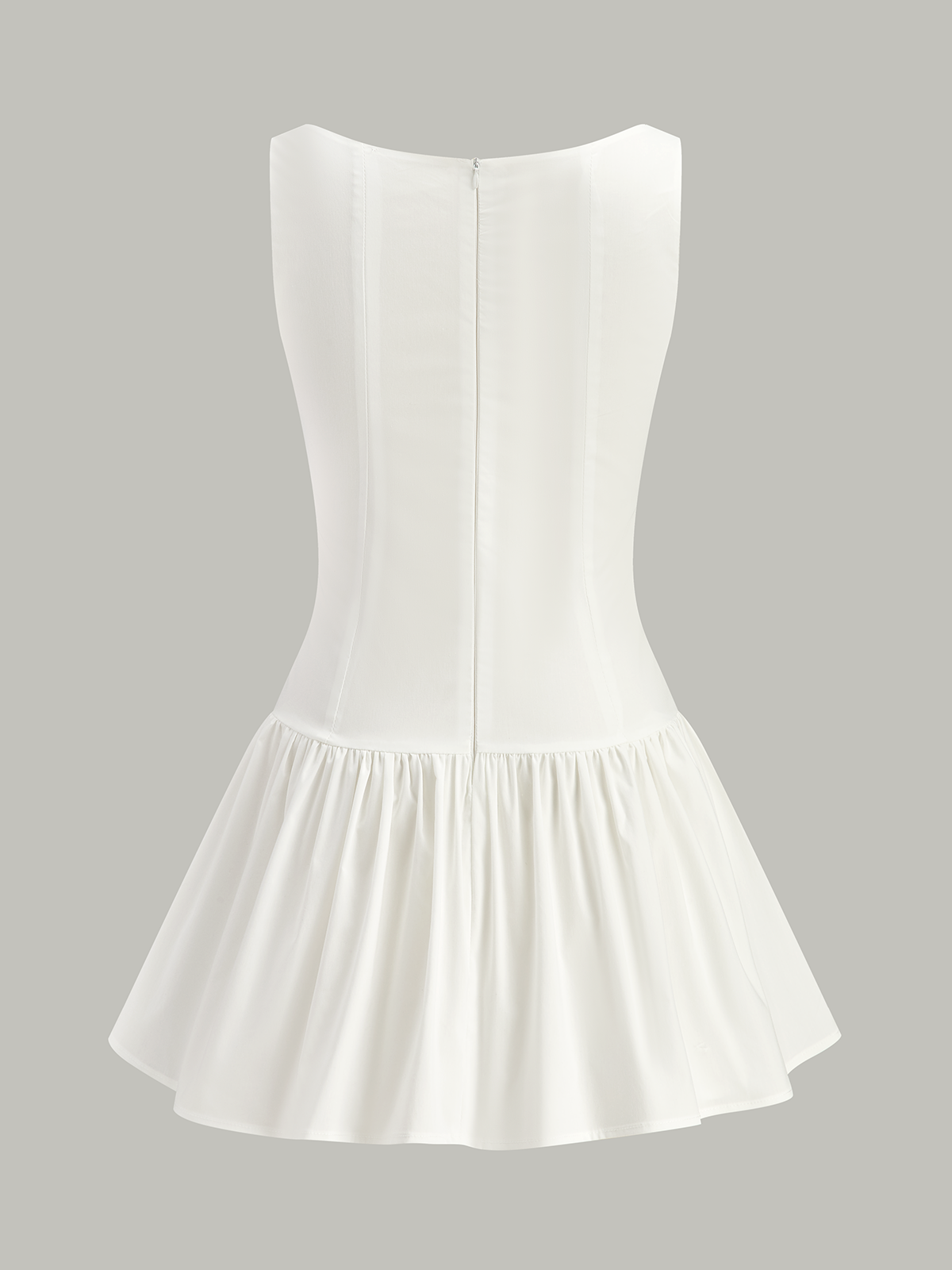 Embroidered Floral Mini Dress with Front Buttons-Chicvia