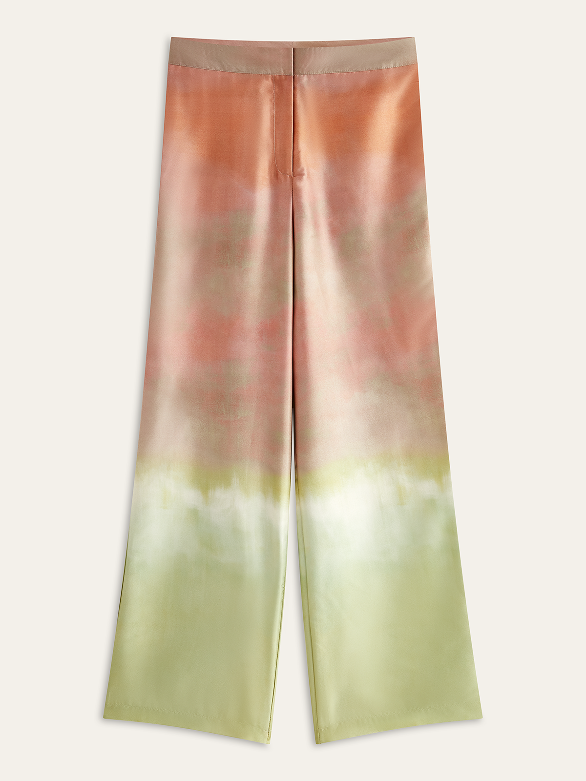 Mid-Waist Color Gradient Pants-Chicvia