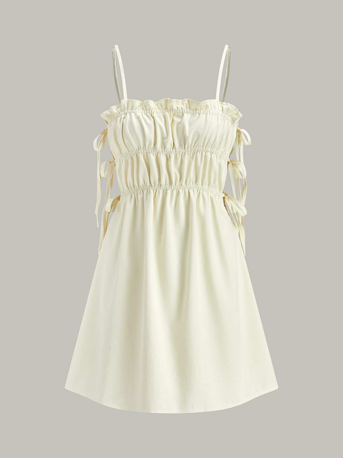 Drawstring Waist Cami Dress-Chicvia