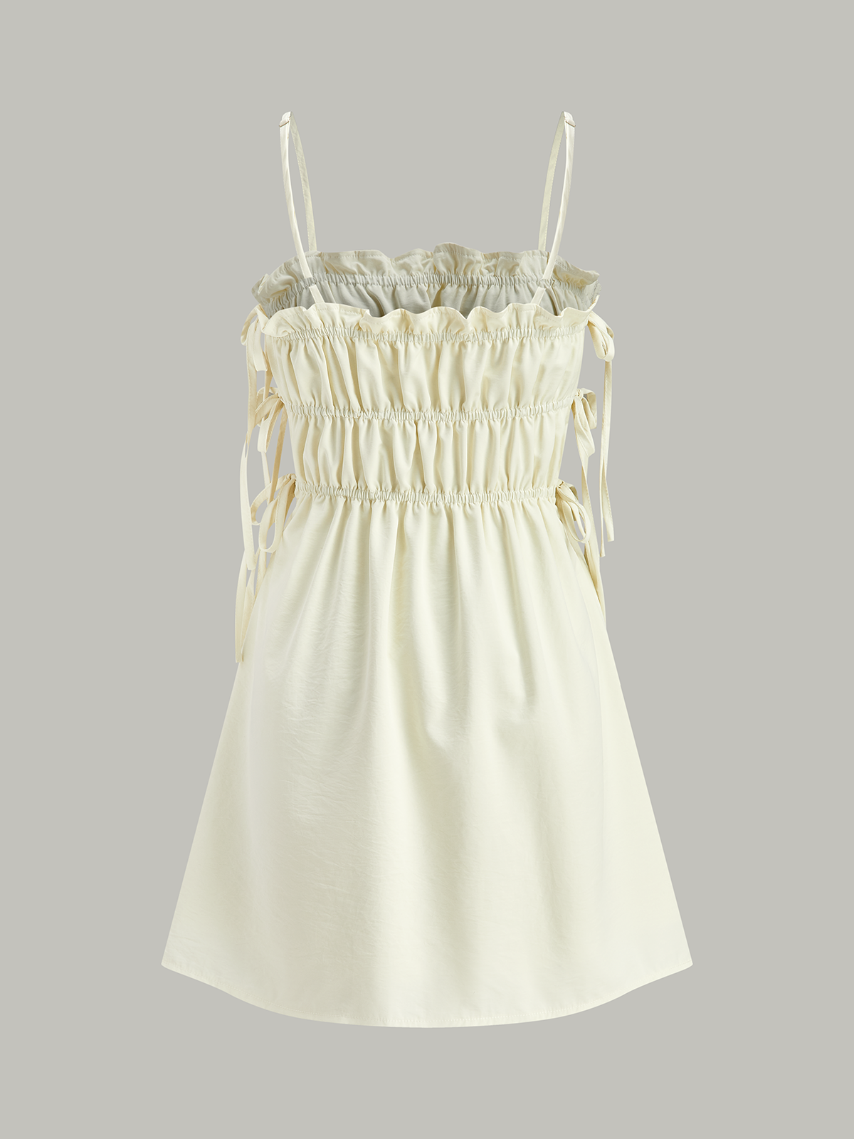 Drawstring Waist Cami Dress-Chicvia