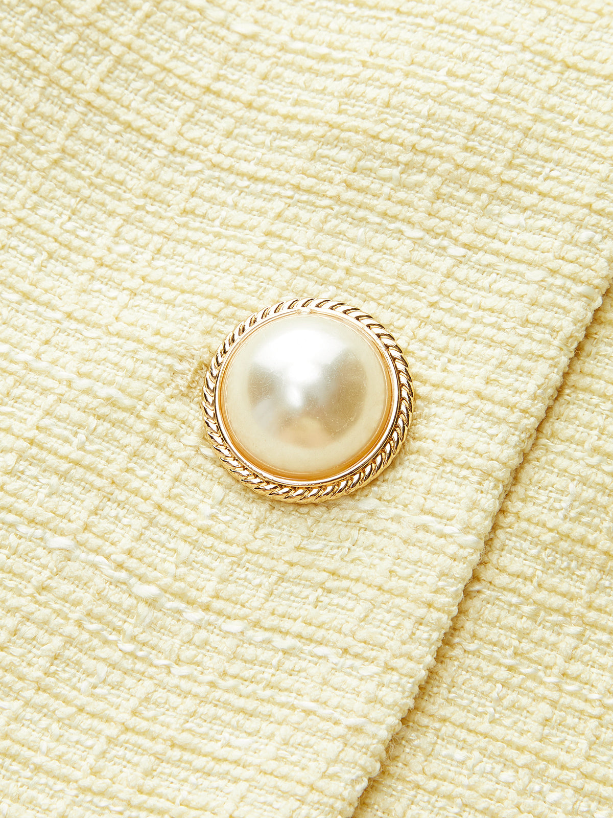 Pearl Button Tweed Vest and Shorts Set-Chicvia