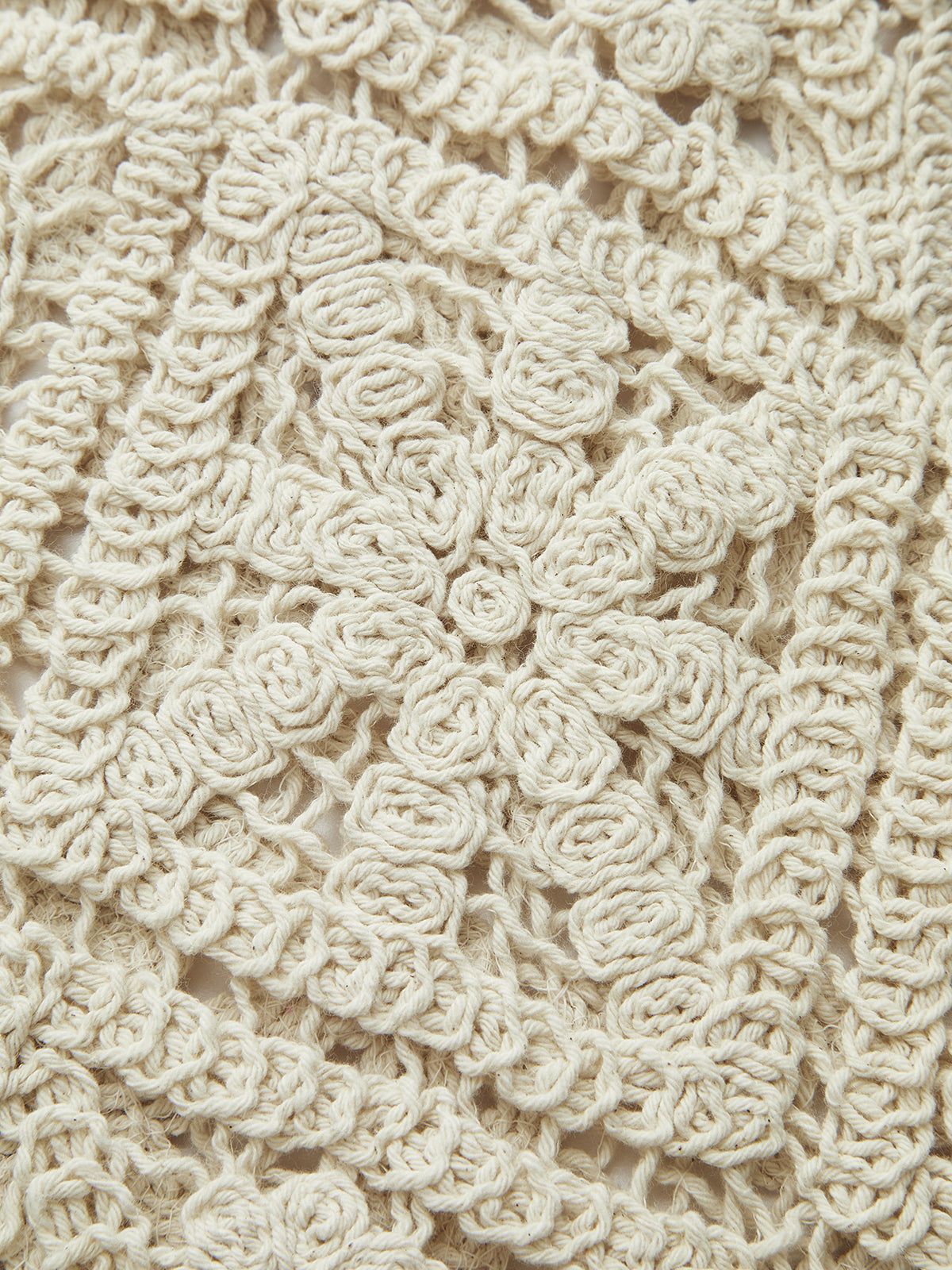 Crochet Knit Vest with Button Front-Chicvia