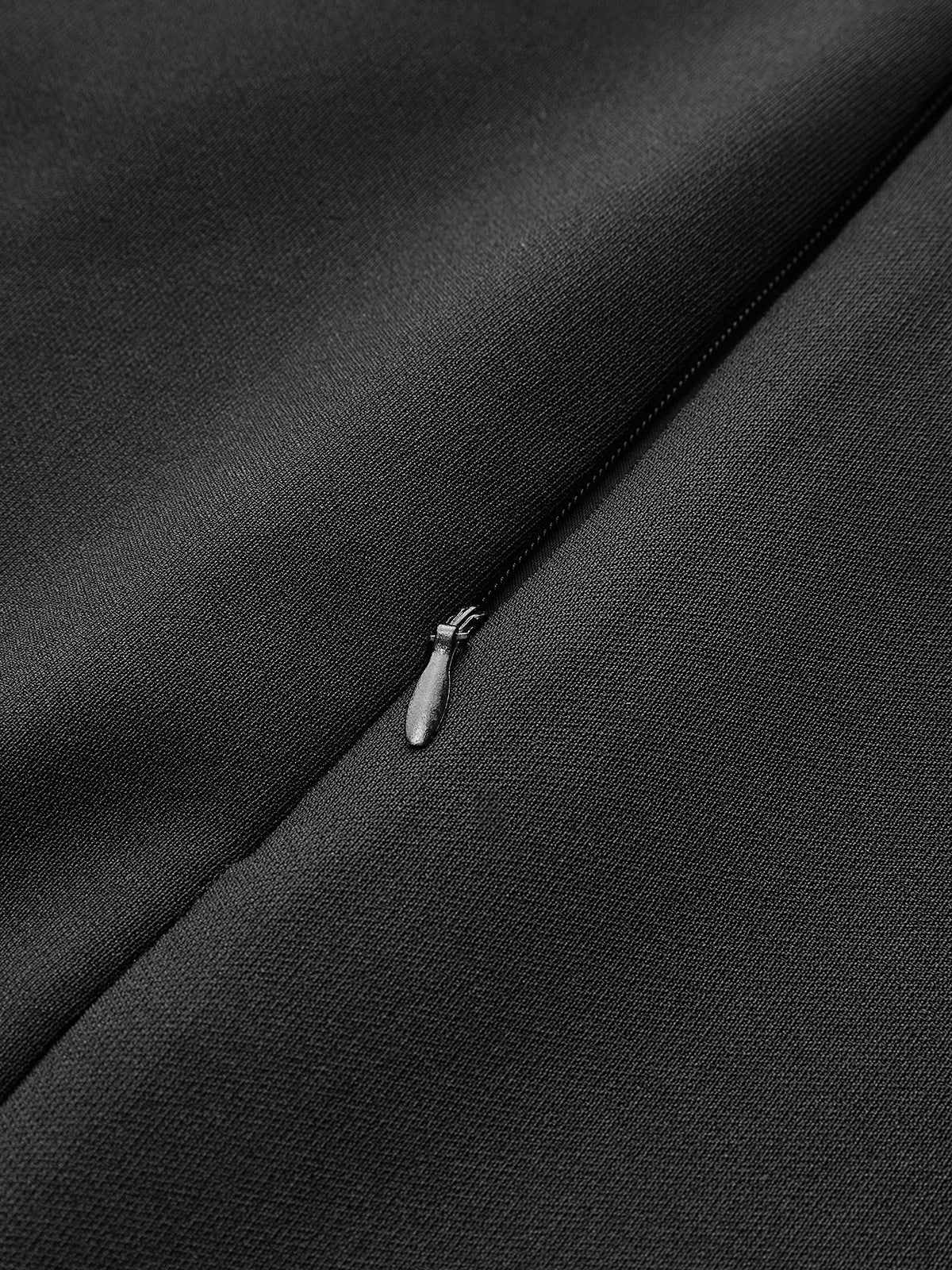 Pleated Mesh Hem Midi Skirt-Chicvia