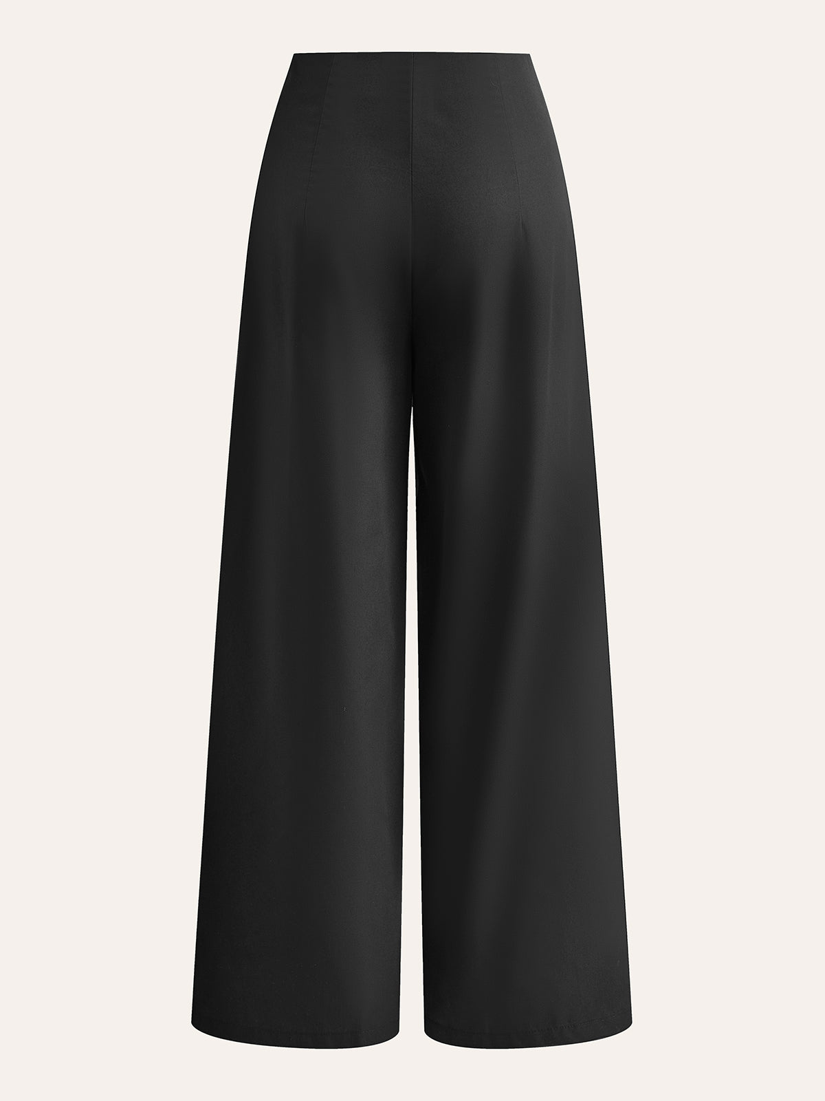 Embroidered High-Waist Wide-Leg Pants-Chicvia