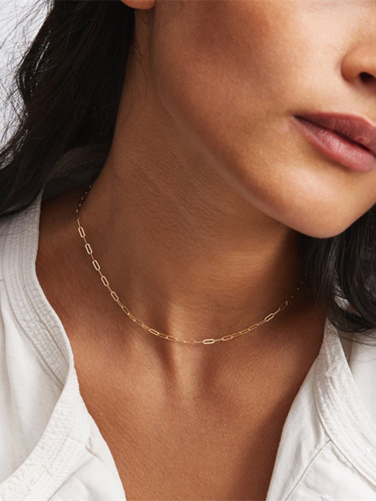 Oval Link Necklace-Chicvia