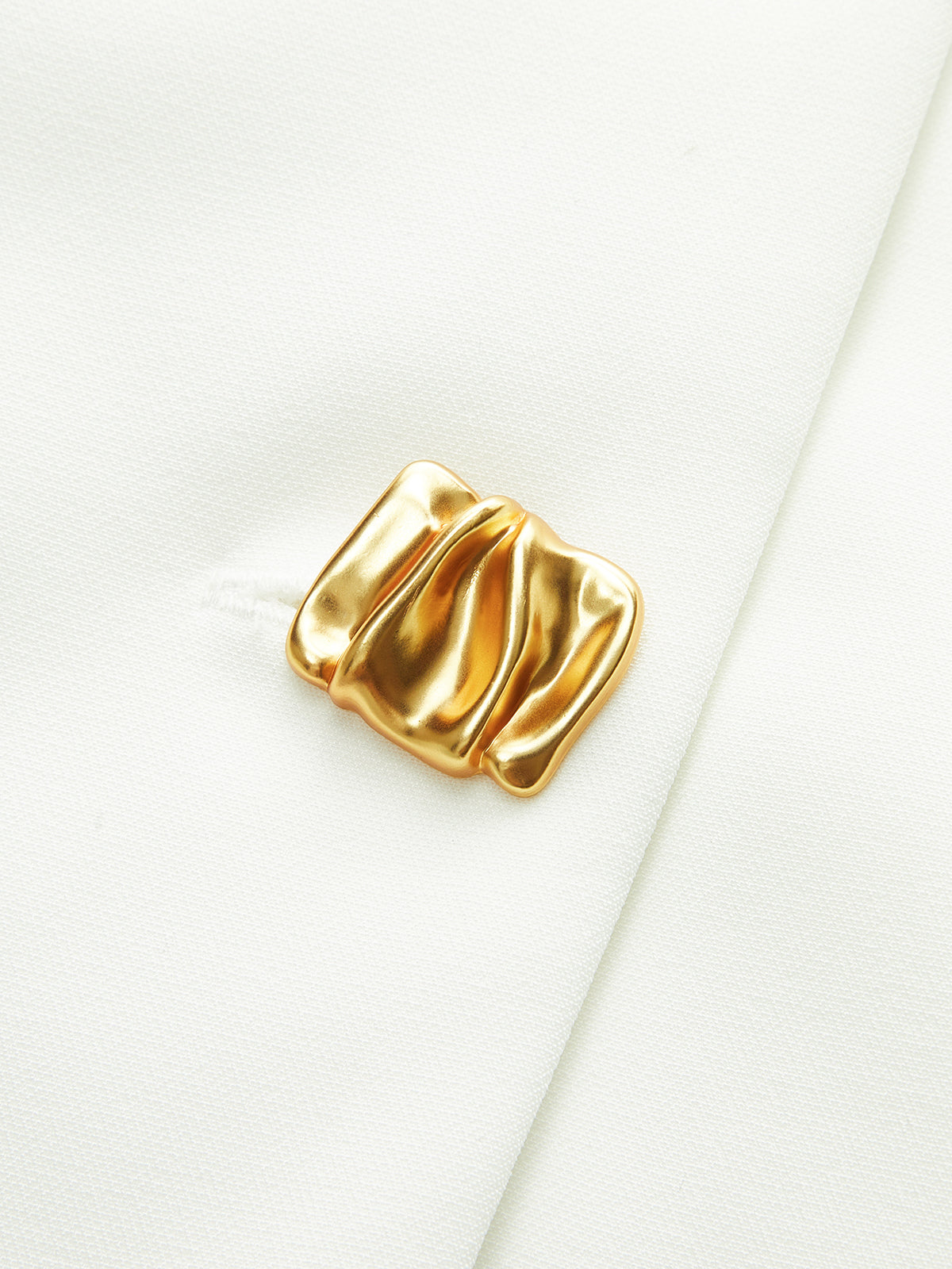 Golden Button Colorblock Midi Dress-Chicvia