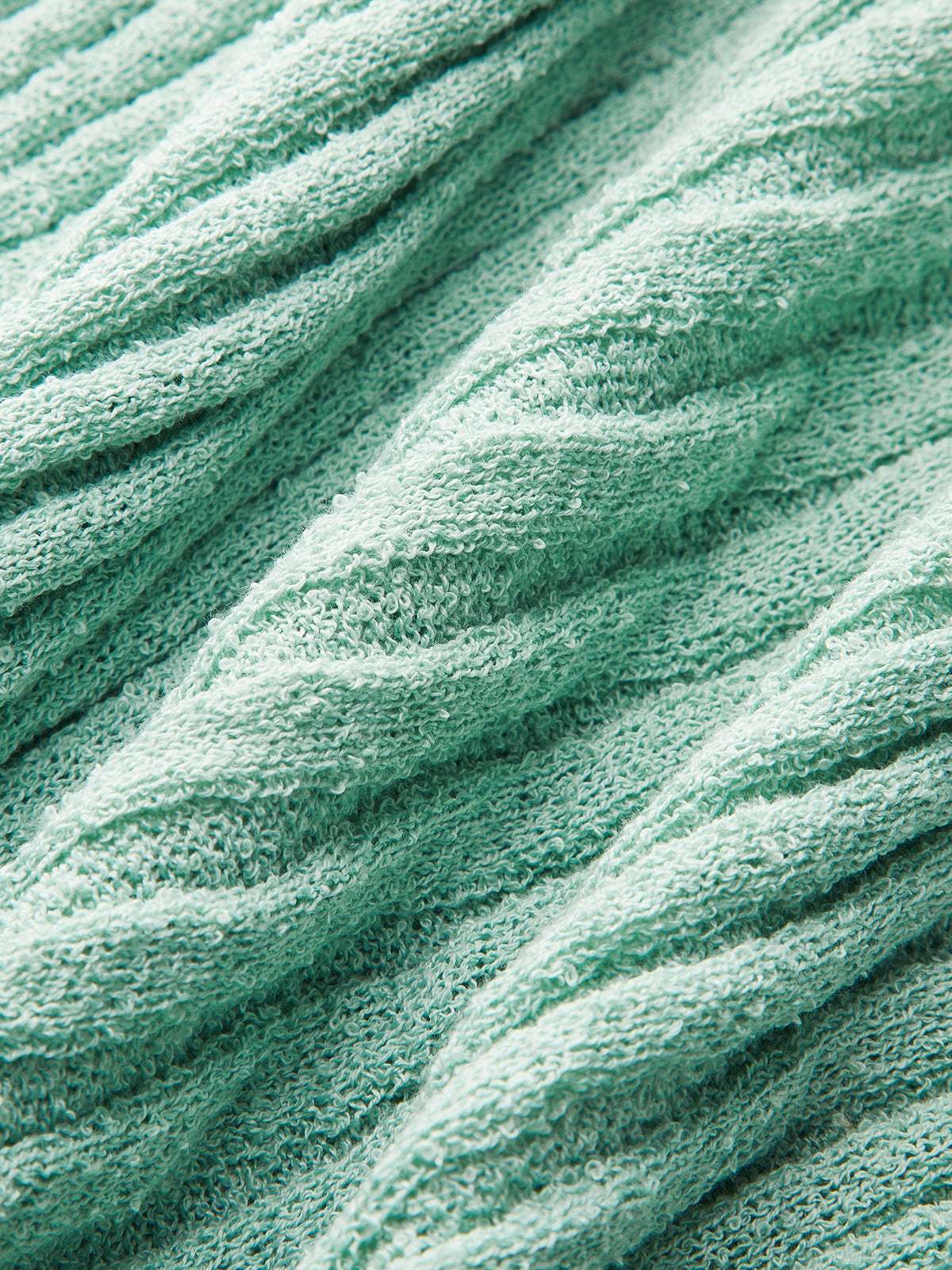 Ribbed Textured Knit Midi Dress with Polo Collar-Chicvia