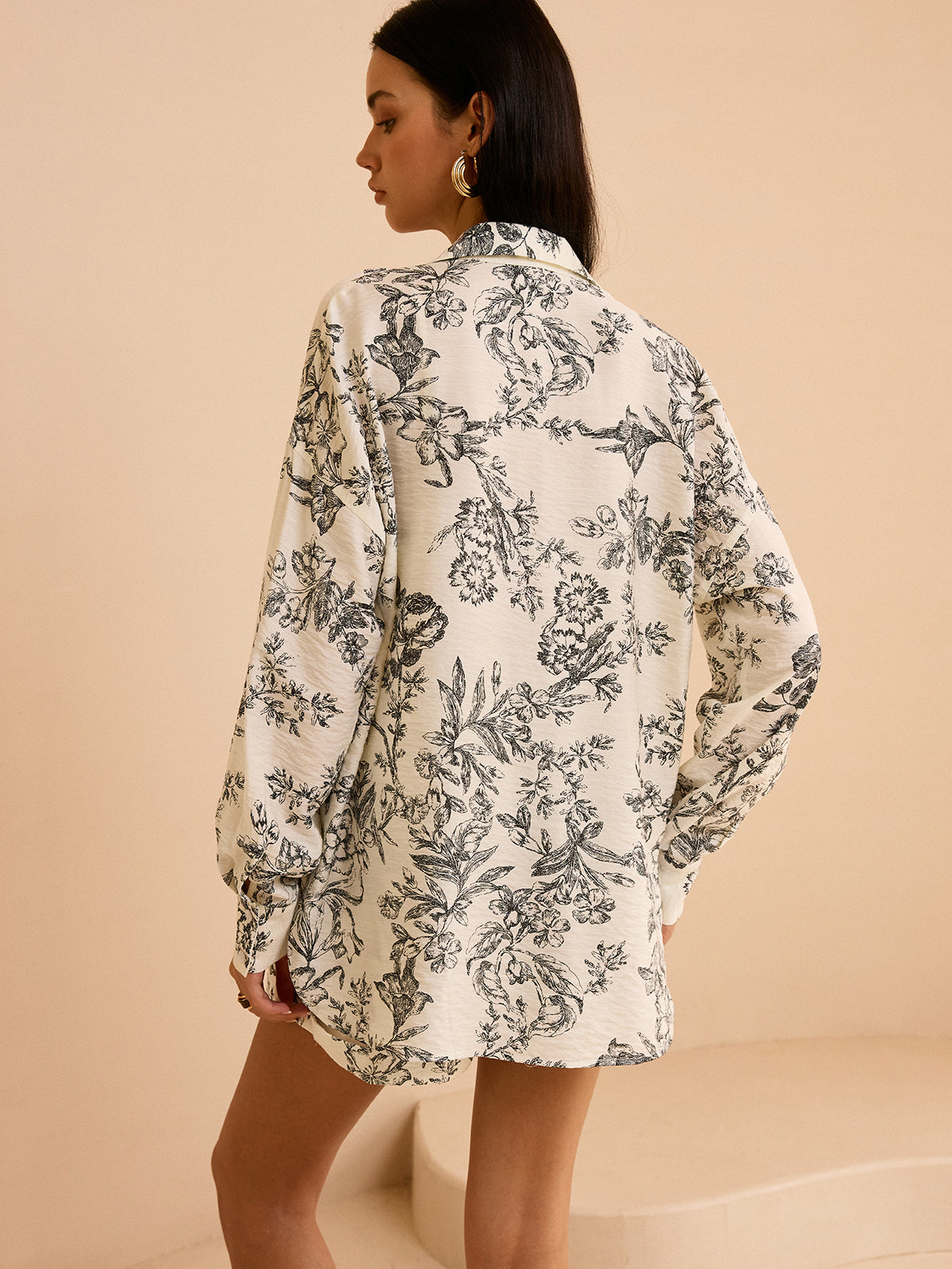 Floral Print Three-Piece Set-Chicvia