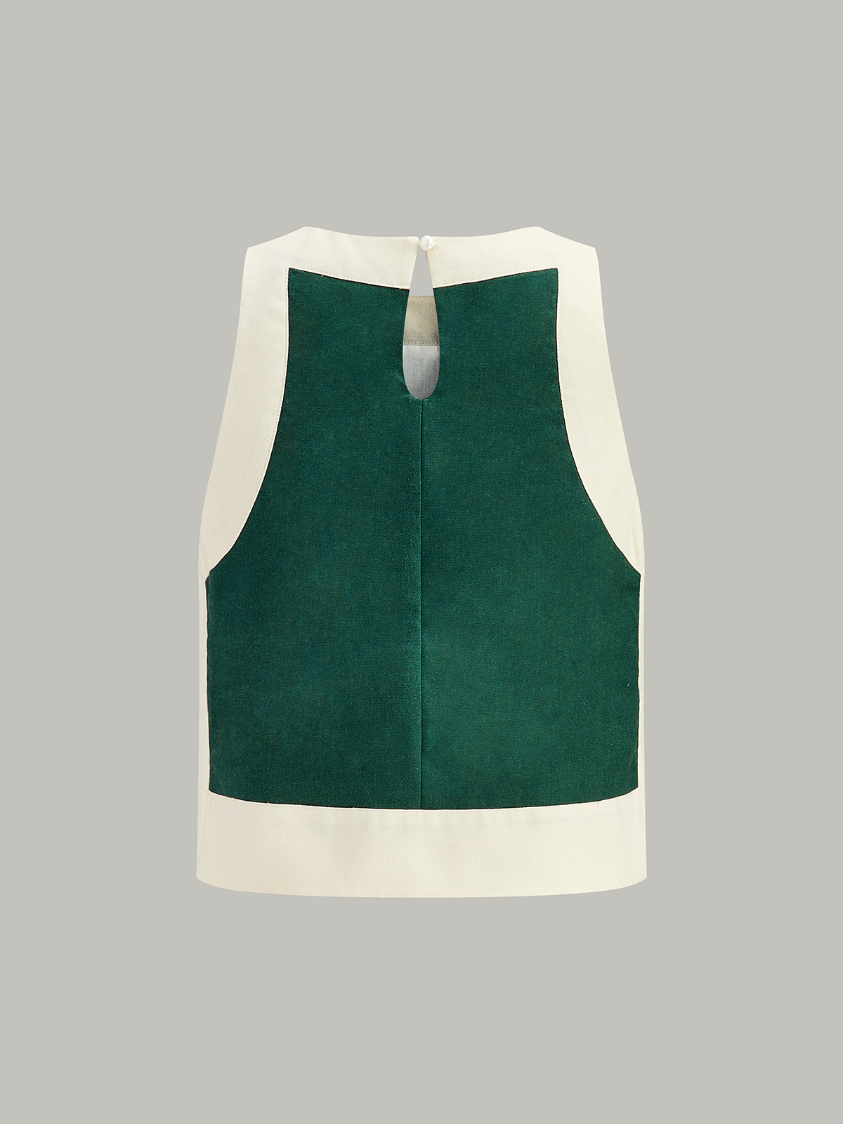 Contrast Trim Crop Top and Wide-Leg Pants Set-Chicvia