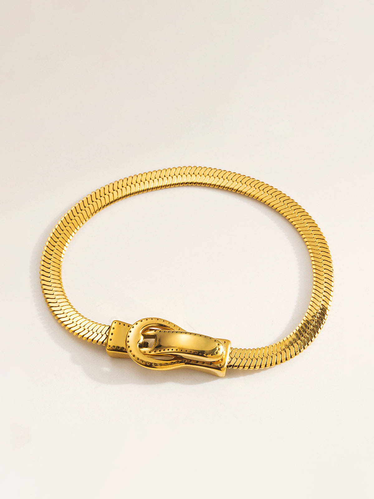 Golden Chain-Style Bracelet-Chicvia