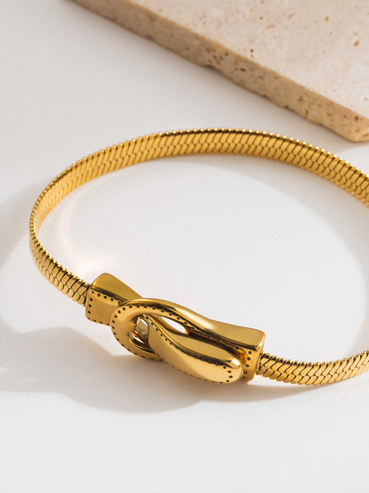 Golden Chain-Style Bracelet-Chicvia