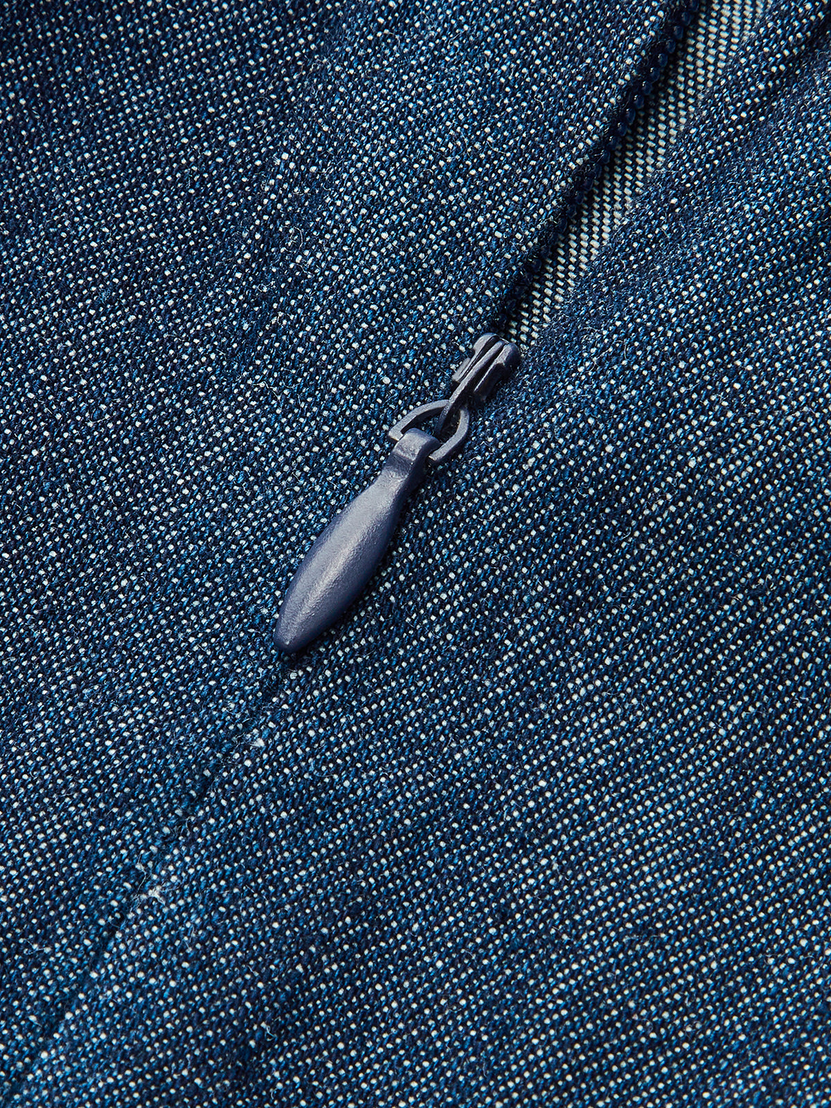 Denim Cut-Out Midi Dress-Chicvia