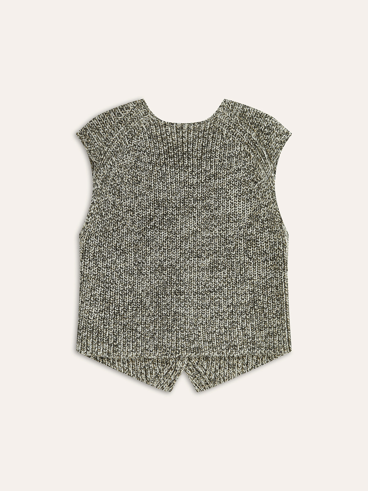 Knit Button-Down Vest-Chicvia