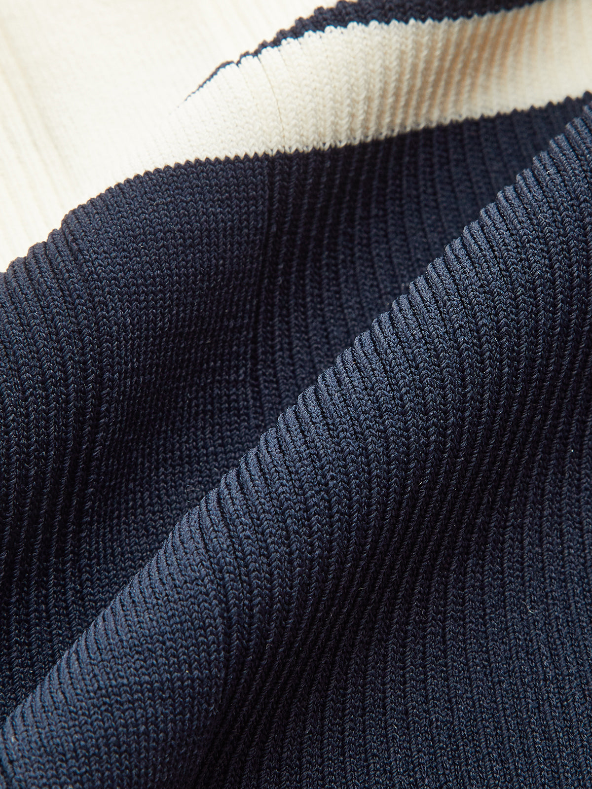 Contrast Color Striped Knit Top-Chicvia