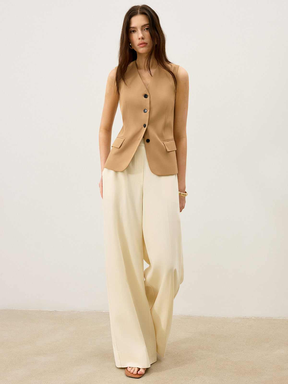 Pocketed Wide-Leg Pants-Chicvia