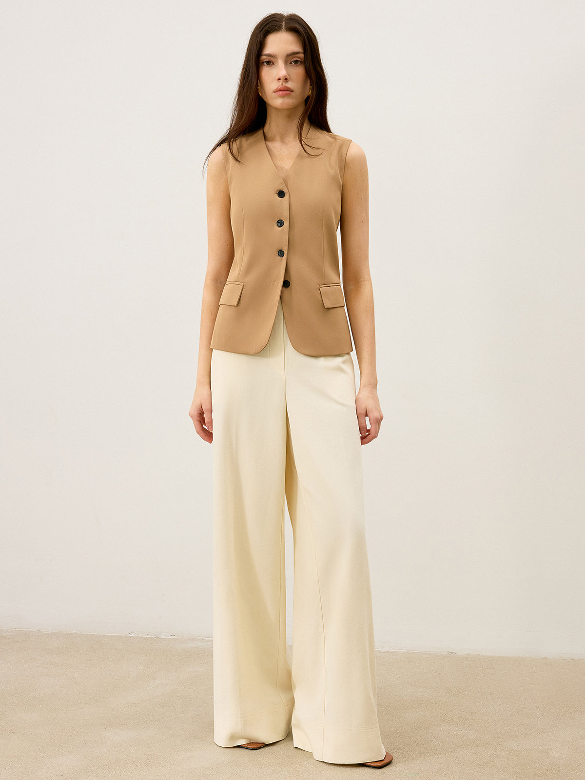 Pocketed Wide-Leg Pants-Chicvia