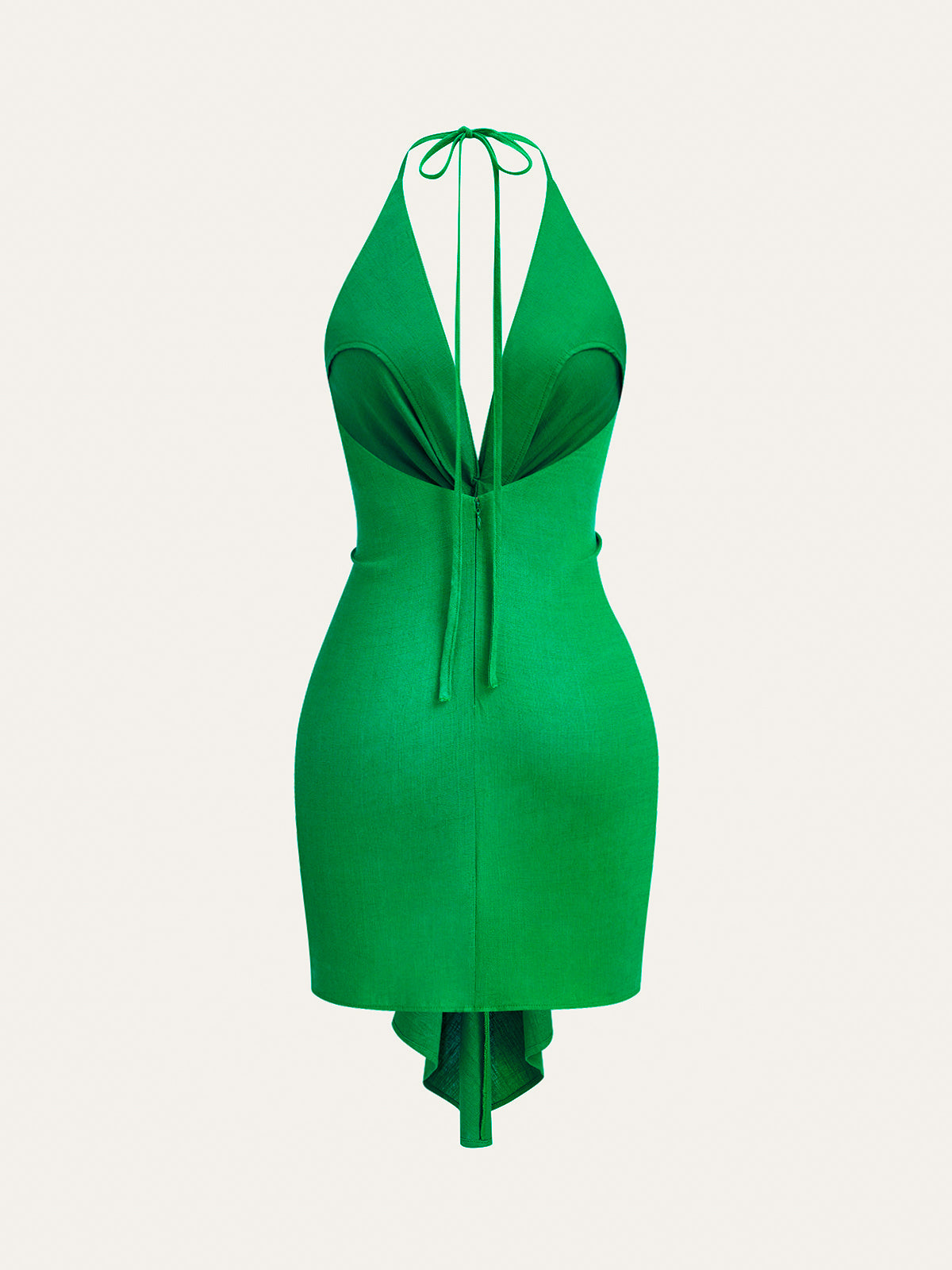 Halter Neck Knotted Dress-Chicvia