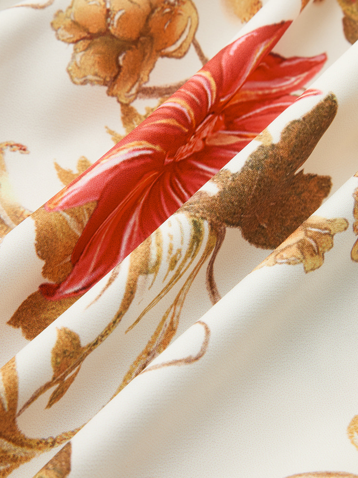 Floral Print Sleeveless Mini Dress-Chicvia